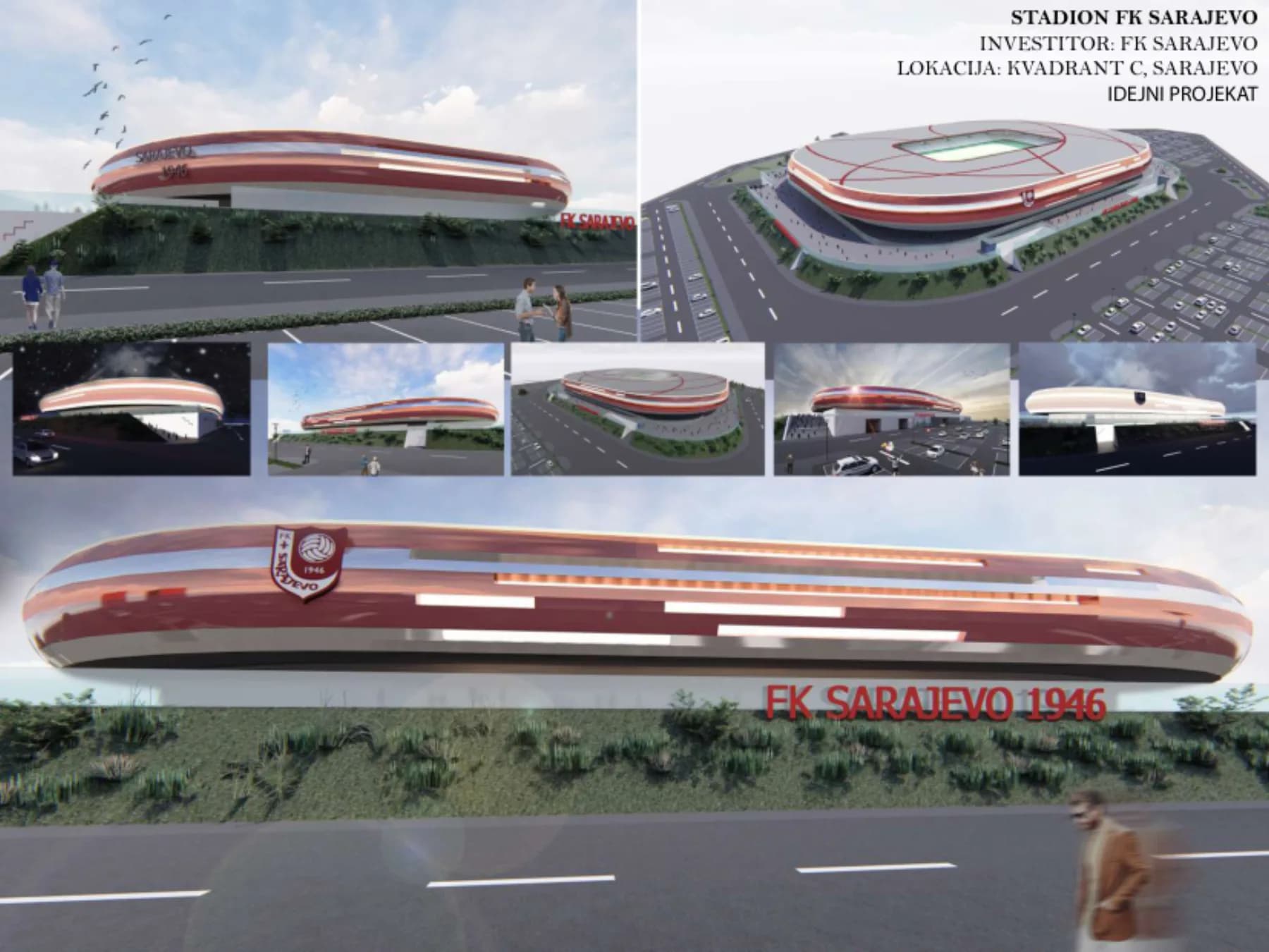 Projektna tabla stadiona FK Sarajevo